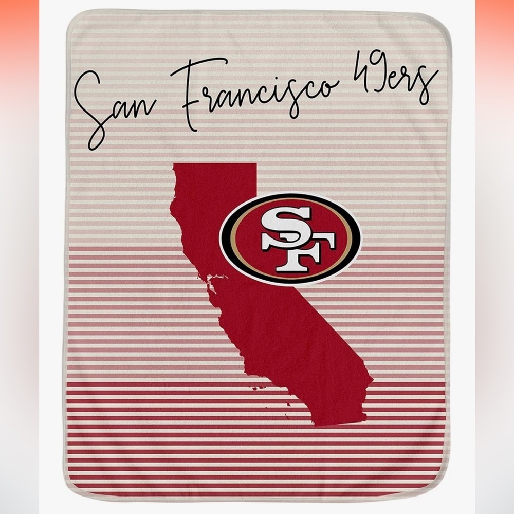 NWT NFL San Francisco Niners Fleece Throw - Picture 3 of 3